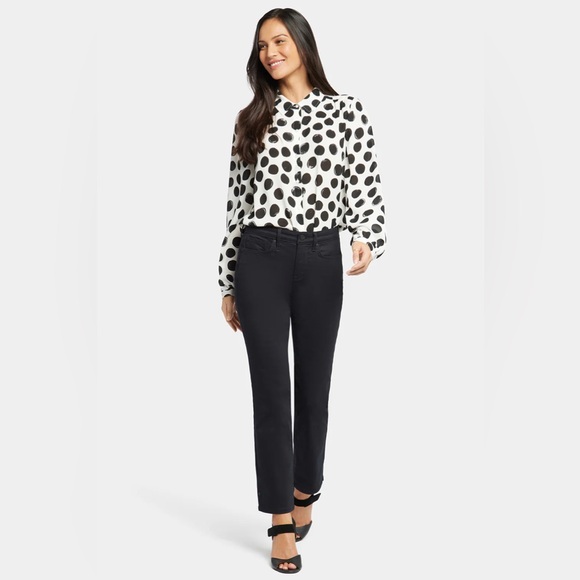 NYDJ Sheri Slim Ankle Jeans, size 12. Riveted ankle slit detail. - Picture 3 of 14